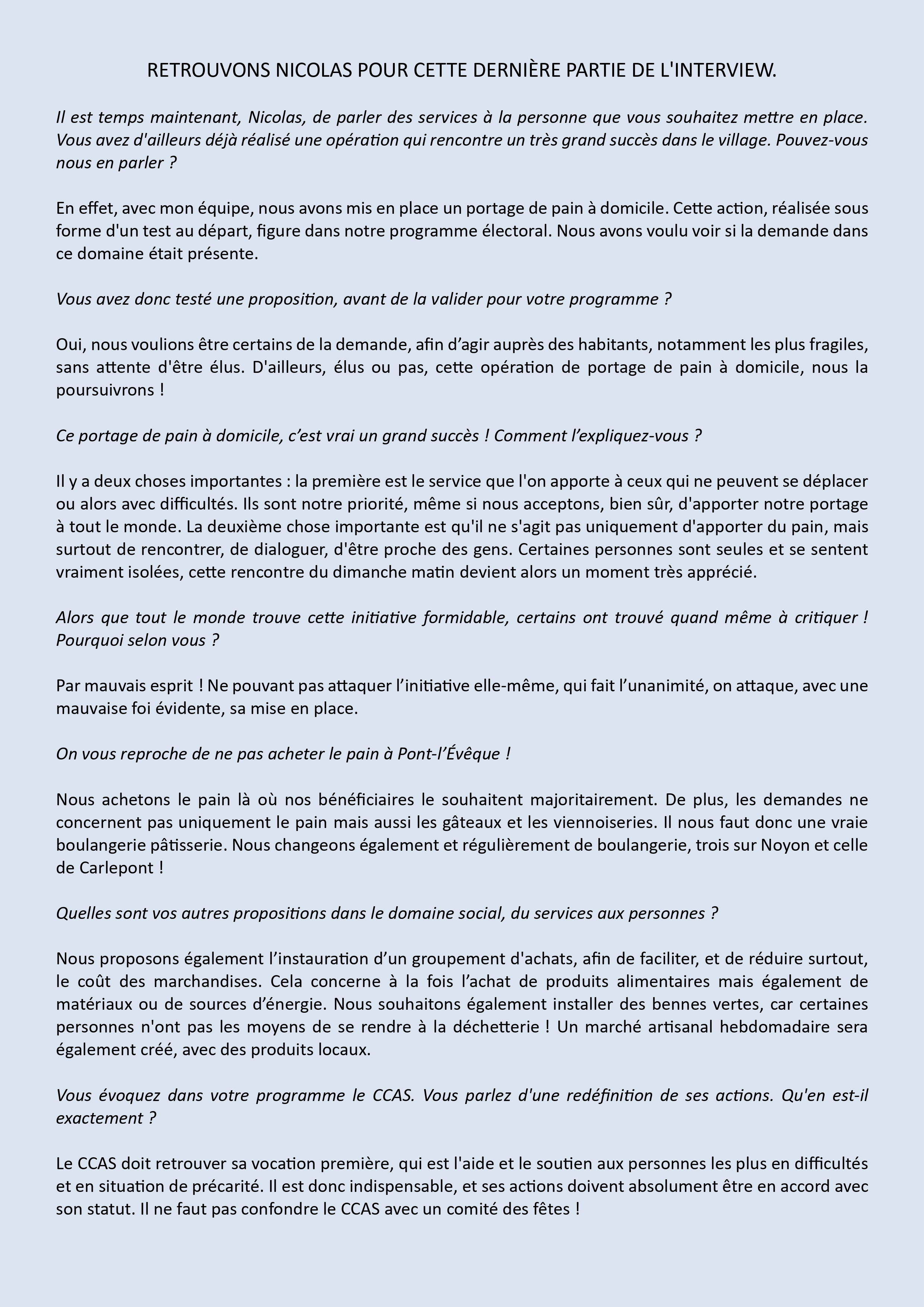  INTERVIEW DE NICOLAS CLAVIER ! SUITE ET FIN !