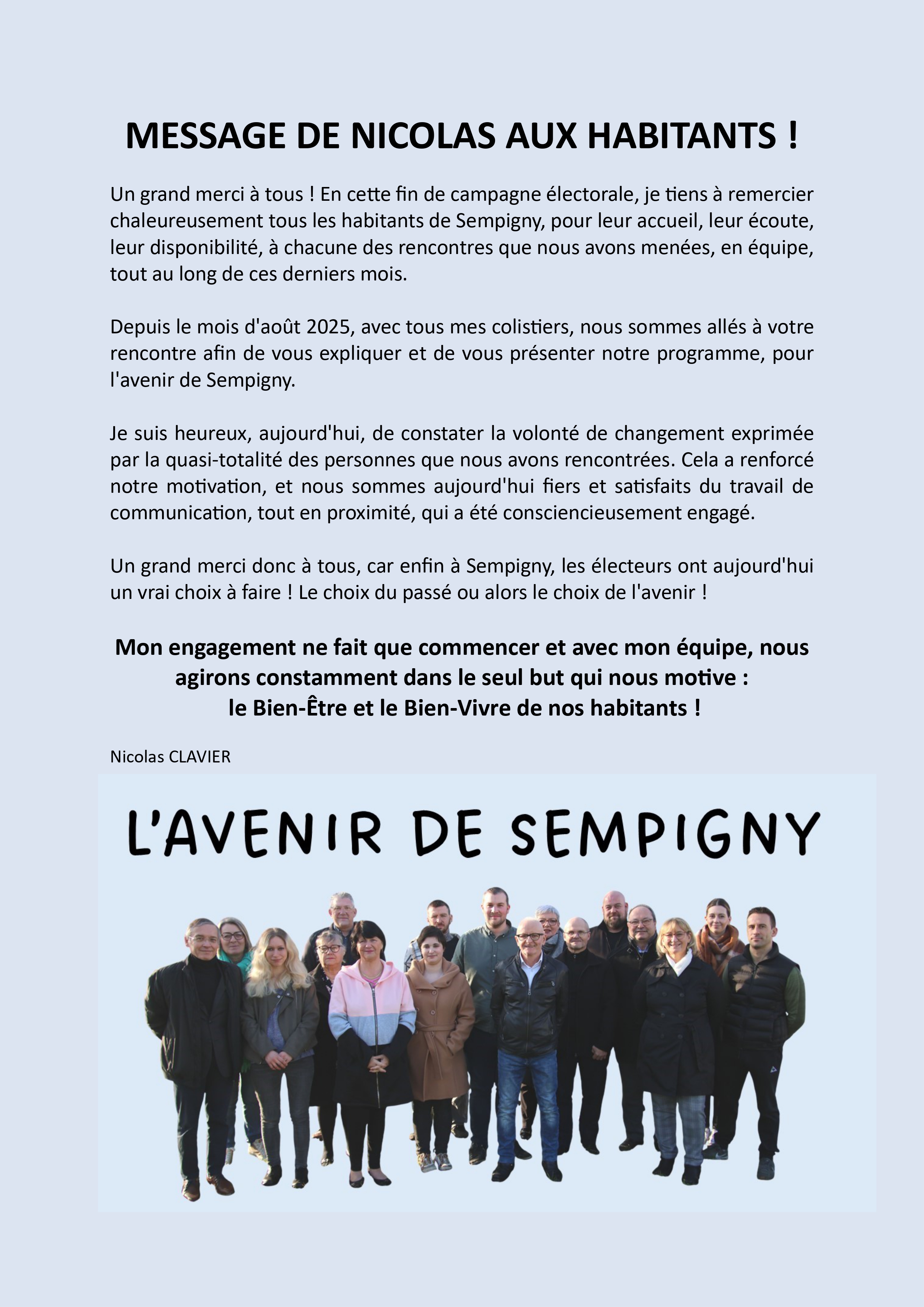 UN GRAND MERCI À TOUS !