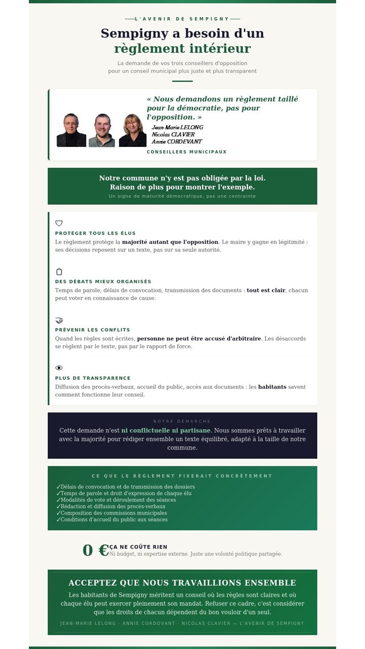 NOTRE PREMIÈRE PROPOSITION !