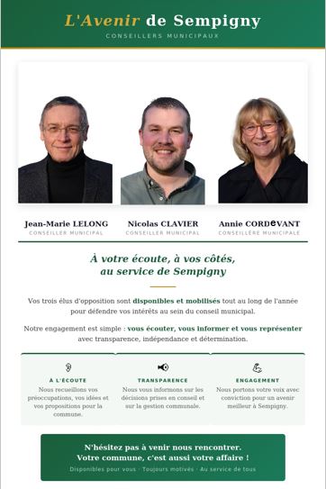 DES ÉLUS À VOTRE SERVICE!