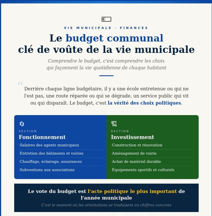 PROCHAINE ÉTAPE IMPORTANTE: LE VOTE DU BUDGET !
