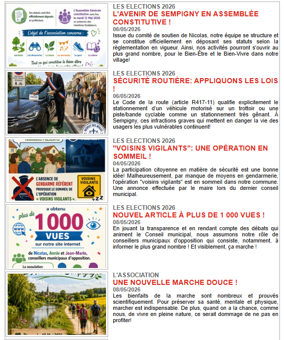  LA NEWSLETTER DU 8 MAI 2026 EN LIGNE !