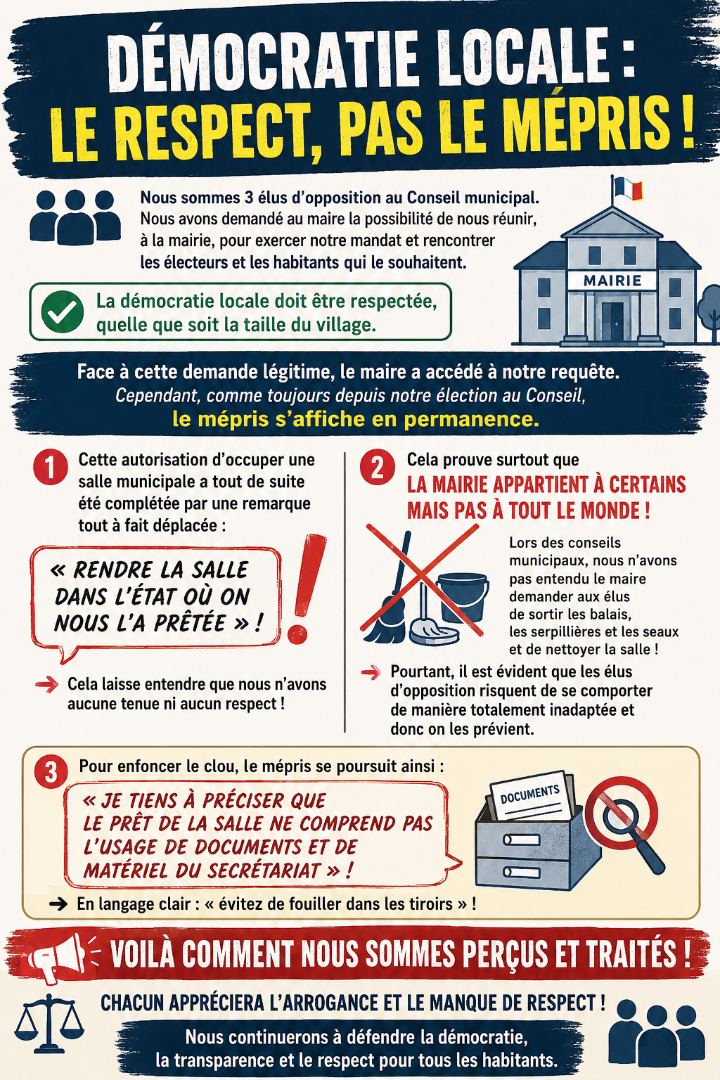 LE MÉPRIS SE POURSUIT !