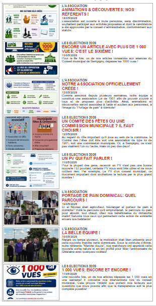 LA NEWSLETTER DU 15 MAI 26 !