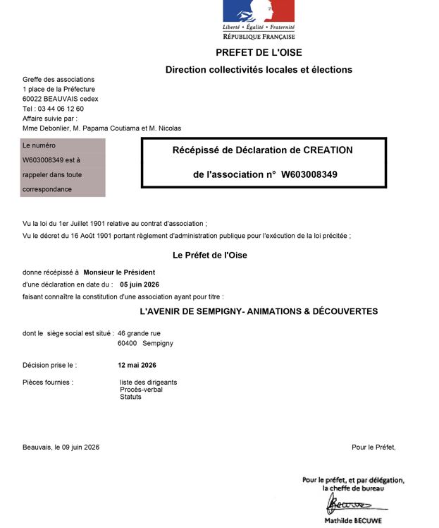 UNE BONNE NOUVELLE !
