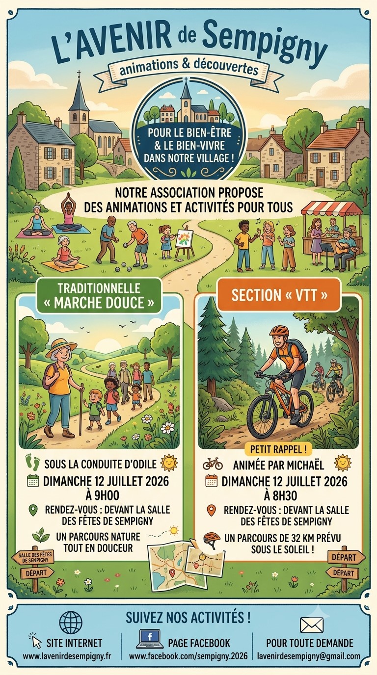 MARCHE DOUCE ET VTT EN VUE !