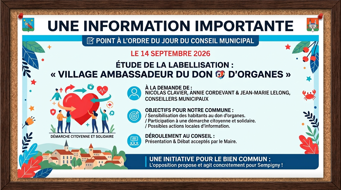 UNE PROPOSITION IMPORTANTE !