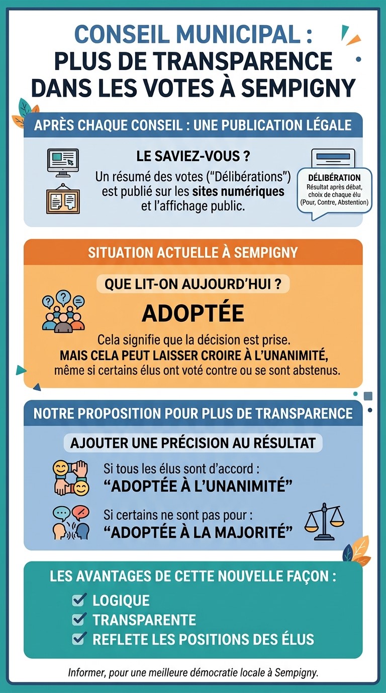 PUBLICITÉ LÉGALE DES DÉLIBÉRATIONS