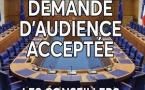 NOTRE DEMANDE D'AUDIENCE ACCEPTÉE !